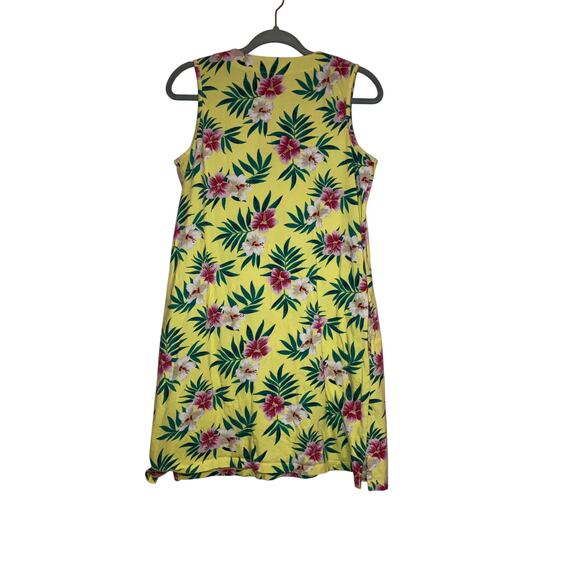 Lands’ End Tropical Floral Sleeveless Shift Dress Yellow Size S - Picture 4 of 5